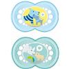 BAMED BABY ITALIA Srl MAM SUCCHIETTO ORIGINAL 16+ SILICONE MASCHIO 2 PEZZI