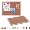 CANCYCC Bacheca in sughero, 20 x 30 cm, con cornice in legno, in sughero, per la cucina, l'ufficio, la scuola
