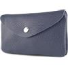 modamoda de P11 Portafoglio da donna in pelle 16x10 cm, fatto a mano in Italia, blu zaffiro, m