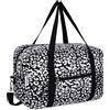 Narwey Bagaglio a Mano 40x20x25 Ryanair Borsone da Viaggio Pieghevole Aereo Borsa Palestra Borsa Weekend con Tracolla (Stampa Leopardata Nera)