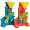 GIOCO SPIAGGIA MULINO ALTO 42 CM CON TRE PALE CONTENITORE SABBIA BASCULANTE E TRAMOGGINA