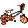 SUN&SPORT Bicicletta 12" - Arancione - Freno caliper frontale - Borraccia e mascherina frontale incluse - adatta per bambini dai 3-5 anni