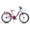 Bici Bambina Unicorn 20" - Colori Arcobaleno, Telaio in Acciaio, Freni Anteriori e Posteriori, Cestino, Catarifrangenti e Parafanghi per Bambine dai 7 a 11 Anni