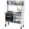 Miele Cucina Miele In Legno con Luci e Suoni - Fornello, Microonde, Lavello Estraibile e Accessori Inclusi - 70x30x91 cm