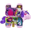 POLLY POCKET- UNICORNO MAGICHE SORPRESE PLAYSET CON MICRO BAMBOLE POLLY E LILA E TANTI ACCESSORI