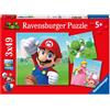 Super Mario, RAVENSBURGER RAVENSBURGER 3 PUZZLE 49 PEZZI - SUPER MARIO