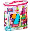 Mega Bloks Sacca Ecologica Blocchi da Costruzione, 60 Pezzi, Assortimento