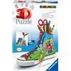 RAVENSBURGER, Super Mario, RAVENSBURGER RAVENSBURGER - 3D PUZZLE PORTAPENNE SNEAKER SUPER MARIO EDITION, 108 PEZZI, 8+ ANNI
