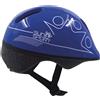 SUN&SPORT Casco blu da pattinaggio e bicicletta per bambini - regolabile, traspirante, sicuro - taglia 50-52 cm