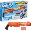 NERF HASBRO NERF FORTNITE 6-SH - BLASTER CON CARICAMENTO CON PERCUSSORE, CARICATORE A TAMBURO DA 6 DARDI, INCLUDE 6 DARDI NERF ELITE