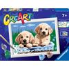 RAVENSBURGER, CREART RAVENSBURGER CREART PER BAMBINI, KIT PER DIPINGERE CON I NUMERI, 7+, SERIE E, CANI RETRIEVER
