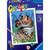 RAVENSBURGER, CREART RAVENSBURGER CREART PER BAMBINI, KIT PER DIPINGERE CON I NUMERI, 9+, SERIE D, GATTINO E FARFALLA
