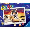 RAVENSBURGER, CREART RAVENSBURGER CREART PER BAMBINI, KIT PER DIPINGERE CON I NUMERI, 11+, SERIE D, TIGRE