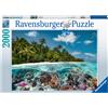 Ravensburger - puzzle un tuffo alle maldive, 2000 pezzi, puzzle adulti