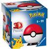 POKEMON, RAVENSBURGER 3D PUZZLE RAVENSBURGER - 3D PUZZLE POKÉMON POKÉBALL CLASSICA ROSSA, 54 PEZZI, 6+ ANNI