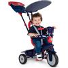 SMART TRIKE, SUN&SPORT Smartrike vanilla 4 in 1 triciclo per bambini dai 15 mesi con maniglione direzionale touch steering e equipaggiamento di sicurezza - blu navy