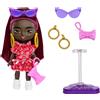 BARBIE - BARBIE EXTRA MINI MINIS, BAMBOLA CON CAPELLI BORDEAUX E OCCHIALI DA SOLE, ABITO ROSSO CON VOLANT, VESTITI E ACCESSORI, GIOCATTOLO PER BAMBINI, 3+ ANNI, HLN47