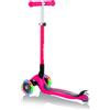 Globber primo foldable lights: monopattino 3 ruote rosso- per bambini 3-7 anni