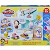 Play-doh, kitchen creations, la caffettiera super colorata, playset con 20 accessori e 8 vasetti di pasta modellabile