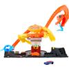 HOT WHEELS - ATTACCO DEL COBRA IN PIZZERIA, PLAYSET CON PISTA A SPIRALE E FUNZIONE A SCOMPARSA CASUALE CON 3 PERCORSI, VEICOLO INCLUSO