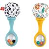 FISHER-PRICE - MARACAS, SET DI 2 MARACAS SONAGLINO CON MOTIVI AD ALTO CONTRASTO E SUONI DIVERTENTI
