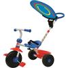 SUN&SPORT Triciclo regolabile con ruote libere e maniglione per bambini dai 10 mesi | cestino inclinabile, capote parasole e massimo di 20kg