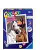 RAVENSBURGER, CREART RAVENSBURGER CREART PER BAMBINI, KIT PER DIPINGERE CON I NUMERI, 9+, SERIE D, CAVALLI AL TRAMONTO