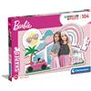 Clementoni - supercolor puzzle - puzzle shaped barbie - 104 pezzi