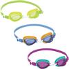 Bestway Occhialini lightning swimmer, 3-6 anni, 3 colori assortiti in silicone , lenti con protezione uv