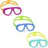 Bestway Maschera caymen, 3-6 anni, 3 colori assortiti, lenti in policarbonato e con protezione uv