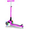 Globber primo foldable lights: monopattino 3 ruote rosa neon - per bambini 3-7 anni