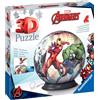 RAVENSBURGER 3D PUZZLE, RAVENSBURGER, Av Ravensburger - 3d puzzle avengers, puzzle ball, 72 pezzi, 6+ anni