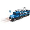 MOTOR & CO. Camion della polizia motor&co. 2 in 1 -trasportatore e pista con lanciatore, trasporta e gareggia!