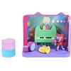 Gabby's dollhouse, groovy music room con personaggio daniel james catnip, 2 accessori, 2 mobili e 2 scatole con sorpresa, giocattoli per bambini dai 3 anni in su