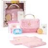 FAO Schwarz Set borsa fasciatoio deluxe in pelliccia sintetica per bambole fao baby