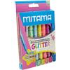 MITAMA Pennarelli extra glitter mitama, punta maxi,4 pastel+4 bril, scat. 8 pz