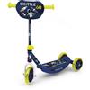 SUN&SPORT Monopattino 3 ruote per bambini da 2 a 4 anni con struttura in metallo e pedana antiscivolo - 20 kg di capacità massima - blu