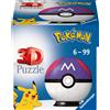 RAVENSBURGER 3D PUZZLE, RAVENSBURGER, PO RAVENSBURGER - 3D PUZZLE POKéMON MASTERBALL VIOLA, 54 PEZZI, 6+ ANNI