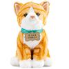 FAO Schwarz Gatto ginger di peluche planet love 100% da plastica riciclata, 25 cm