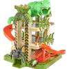 SUPERSTAR Garage Giocattolo Motor & Co a 3 Livelli con 3 Auto Monster Machines - Incluso Ragno Gigante e Tyrannosauro - Altezza 52 cm - Include 3 Mini Auto Monster Machines, Perfetto per Avventure Dinamiche!
