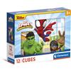 Clementoni - supercolor puzzle marvel spidey and his amazing friends - 12 pezzi, 41198