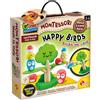 LISCIANI Montessori baby wood happy birds balancing game