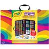 Crayola valigetta colori arcobaleno - kit creativo con 140 pezzi assortiti, età consigliata: 5-10 anni
