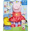 Peppa pig - peppa's muddy puddles party, bambola di peppa interattiva