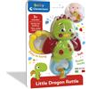 Baby clementoni - little dragon rattle - sonaglino neonato con massaggiagengive