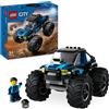 LEGO CITY, Lego LEGO CITY 60402 MONSTER TRUCK BLU, VEICOLO GIOCATTOLO FUORISTRADA, GIOCHI PER BAMBINI DI 5+ ANNI CON MINIFIGURE DEL PILOTA