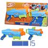 Nerf elite junior - set ultimate starter, 2 blaster, 15 dardi nerf elite