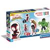Clementoni - supercolor puzzle marvel spidey and his amazing friends - 3+6+9+12 pezzi, 20836