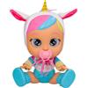Cry babies daycare dreamy - bambola bebè unicorno con accessori, suoni realistici, piange lacrime vere