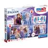 CLEMENTONI, DISNEY PRINCESS, Disney CLEMENTONI - 18292 - EDUKIT 4 IN 1 FROZEN CON UN PUZZLE DA 30 PEZZI E UNO DA 48, UN MEMO E SEI CUBI